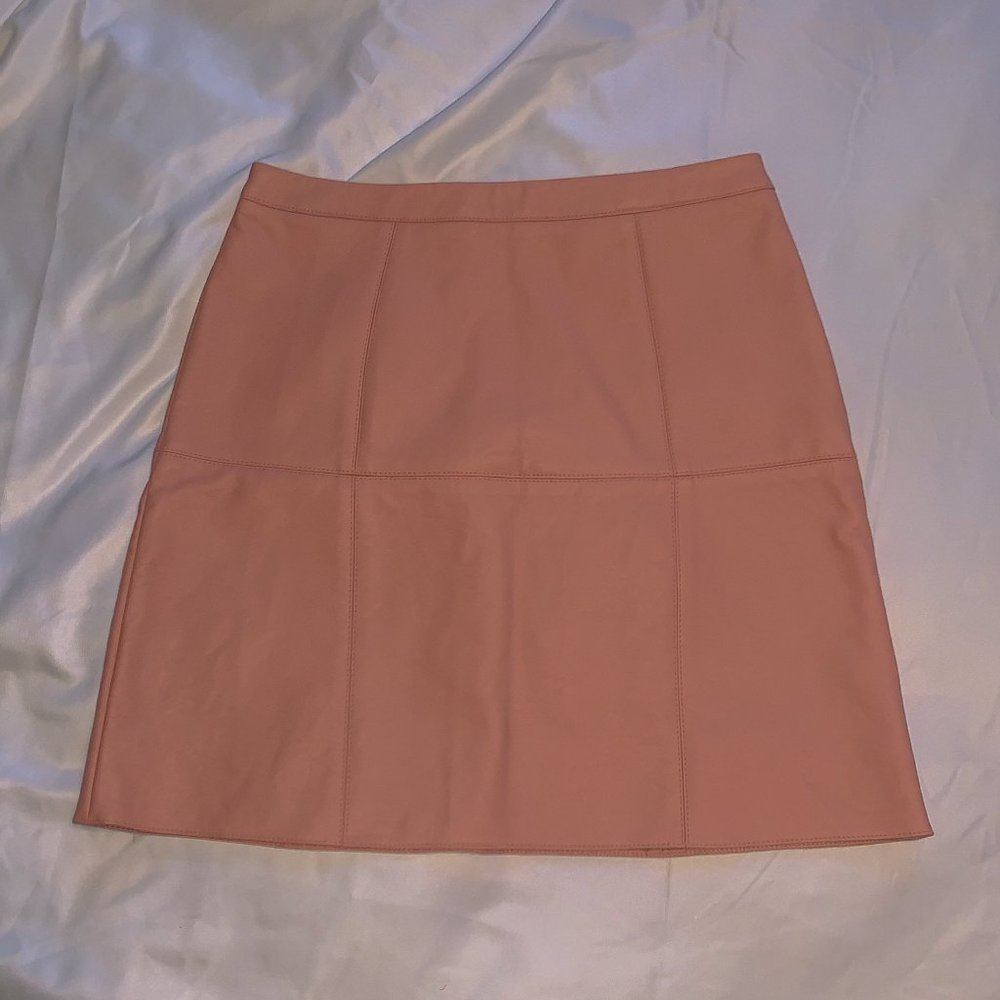Pink Pleather Skirt